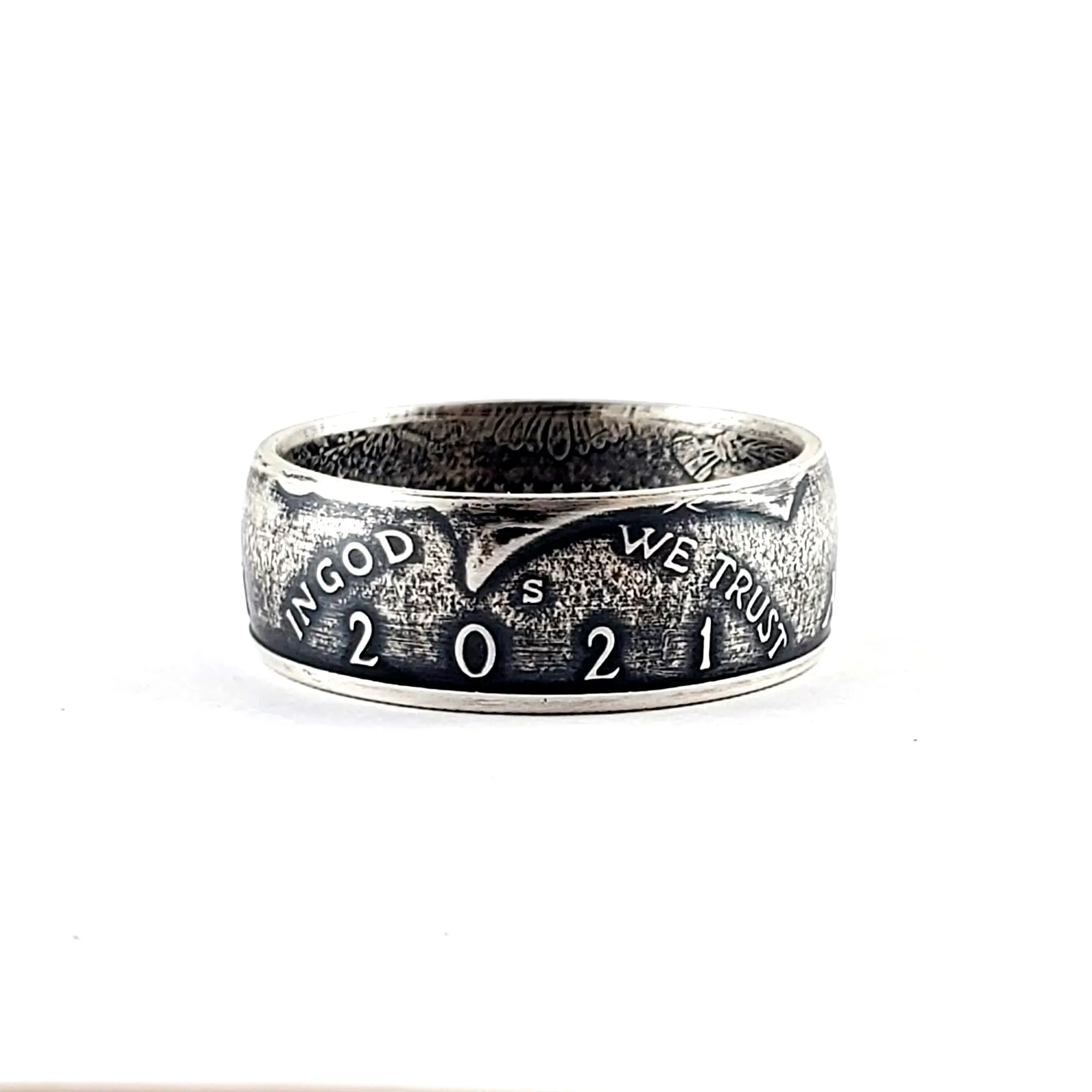 99% Fine Silver 2021 Kennedy Half Dollar Ring