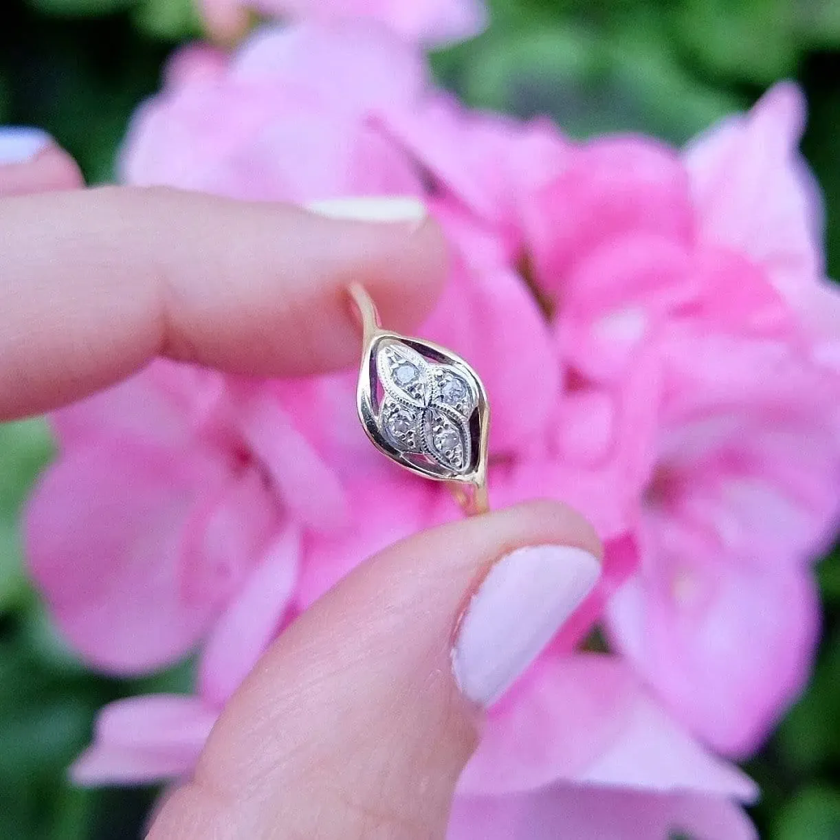 Antique Edwardian 18ct Gold Diamond Ring