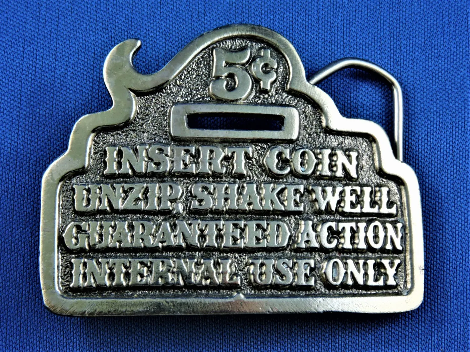 Belt Buckle - Insert 5 Cent Coin - Limited Edition - Pewter