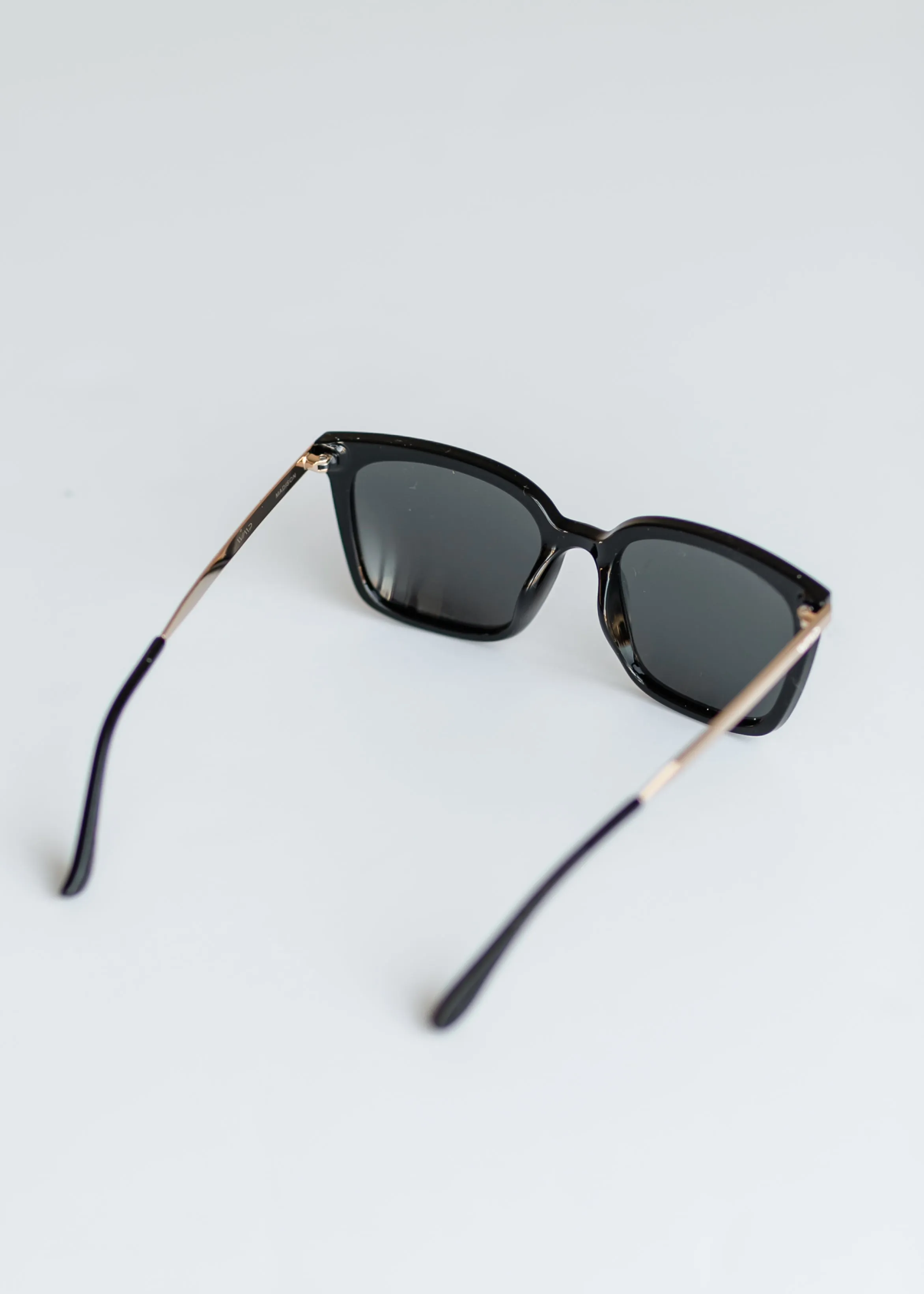 Black and Gold Square Sunglasses