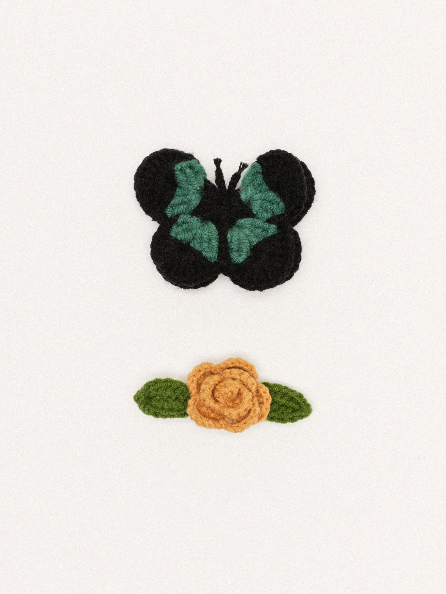 Butterfly Garden Crochet Hair Clips
