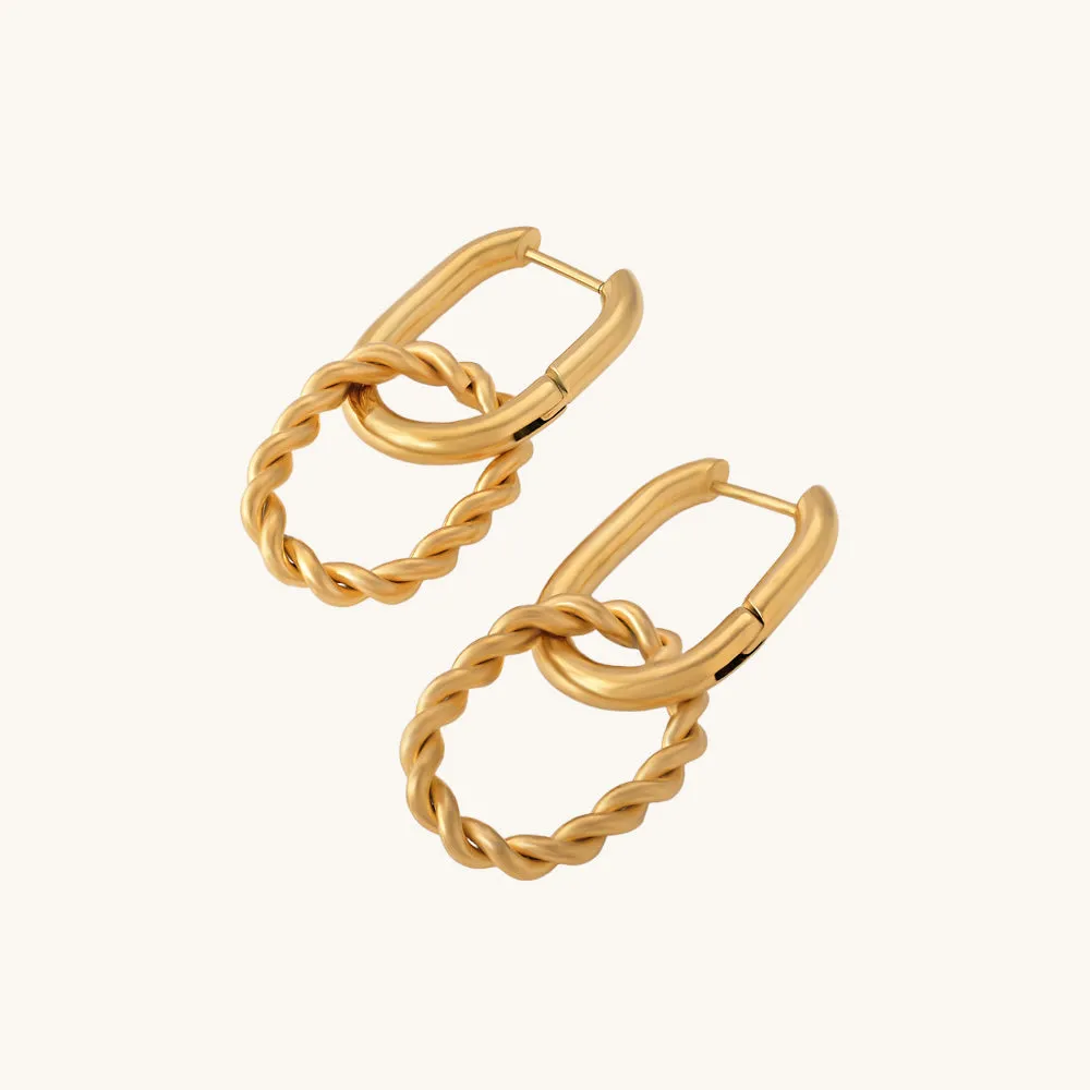 Double Rings Hoop Earrings