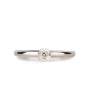 Medium Aurora Diamond Stacking Ring in Silver