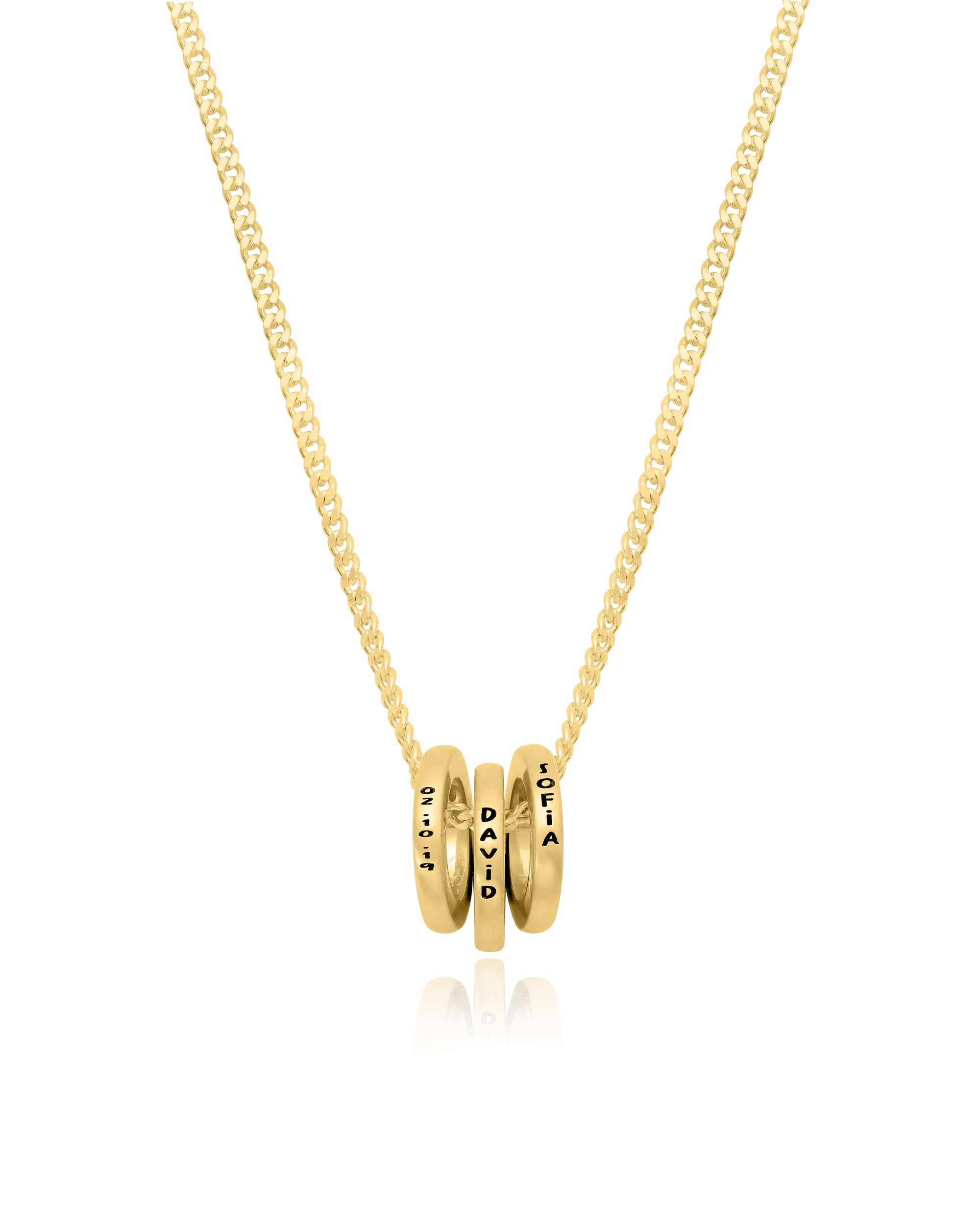 Men Circle of Life Necklace - 18K Rose Vermeil