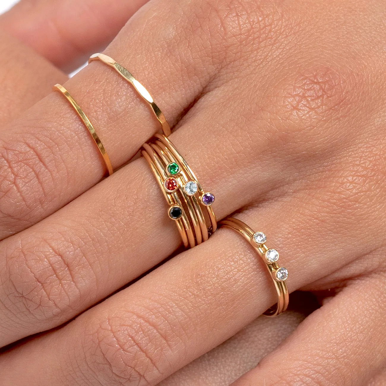 Mini Amethyst Bezel Ring